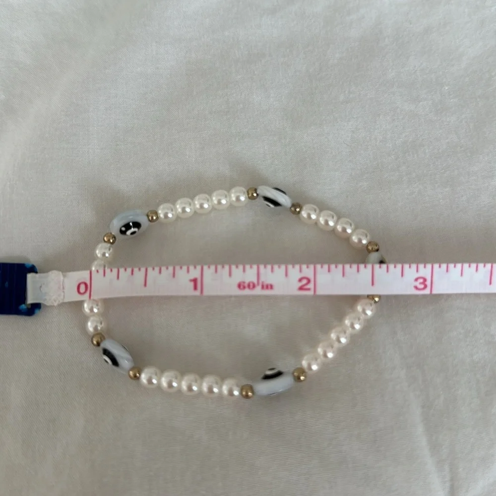 Etsy Fresh Water Pearl Evil Eye Bracelet OS